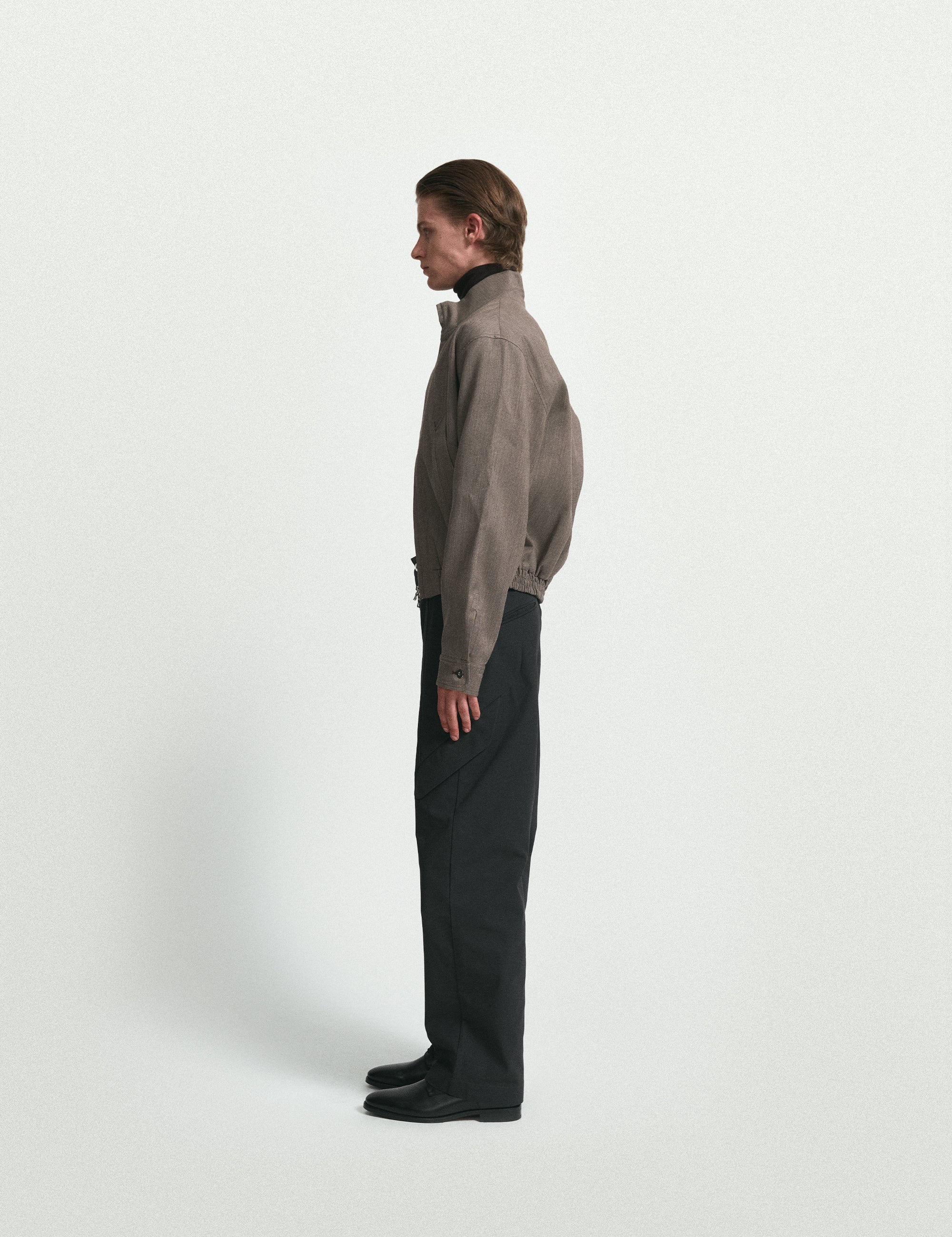 LUDOVICO BLOUSON IN DAWN WOOL AND SILK