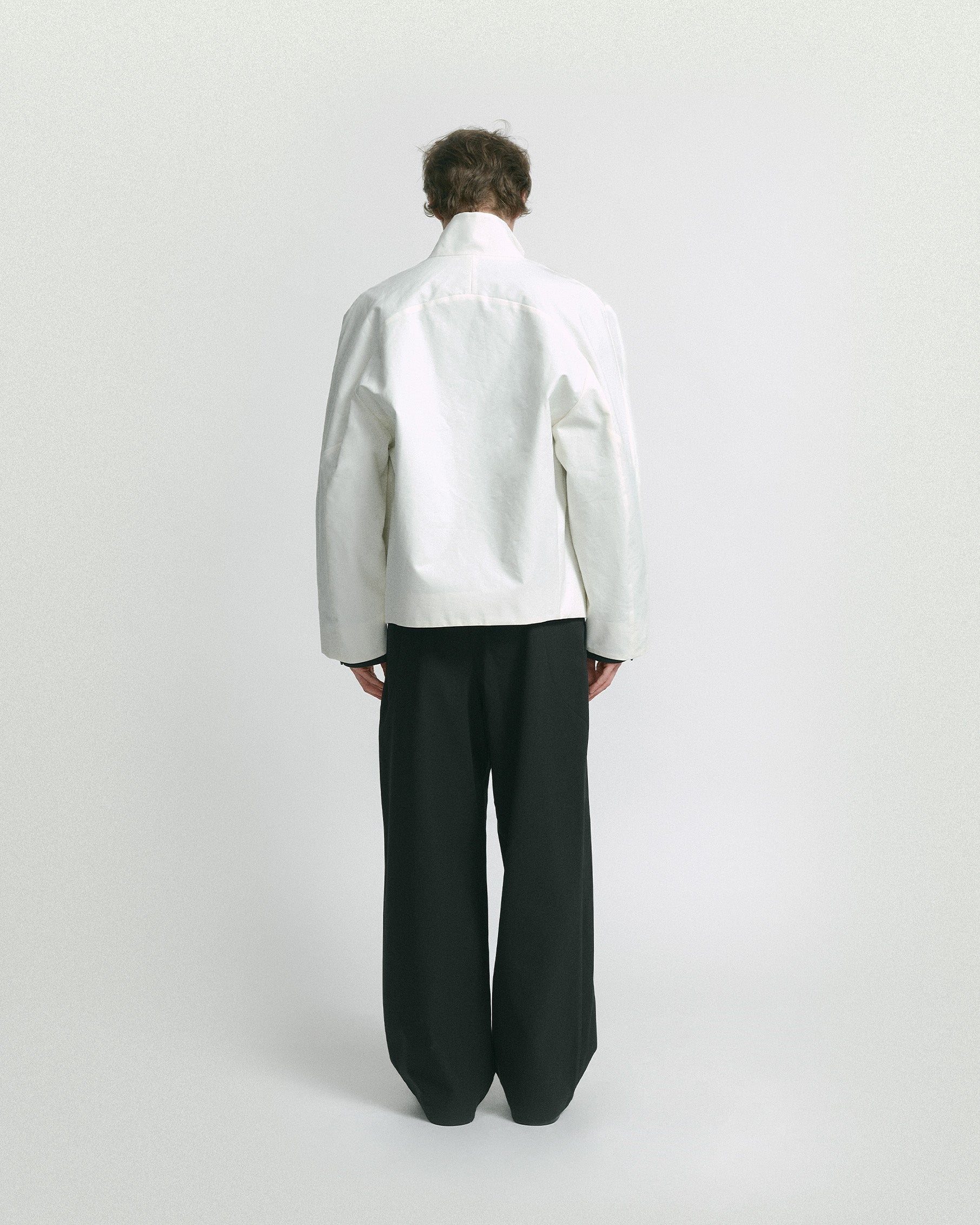 OVERTURE TROUSERS IN SILICA DYED COTTON TWILL