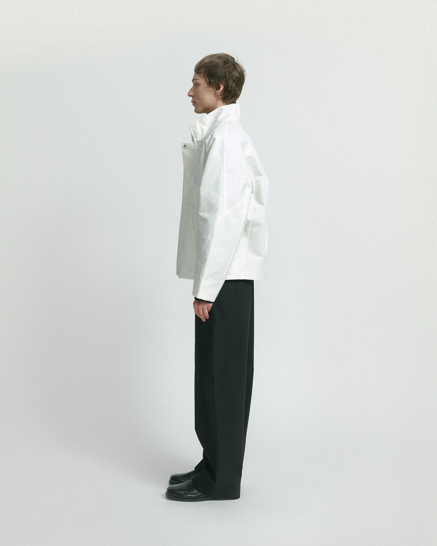 OVERTURE TROUSERS IN SILICA DYED COTTON TWILL