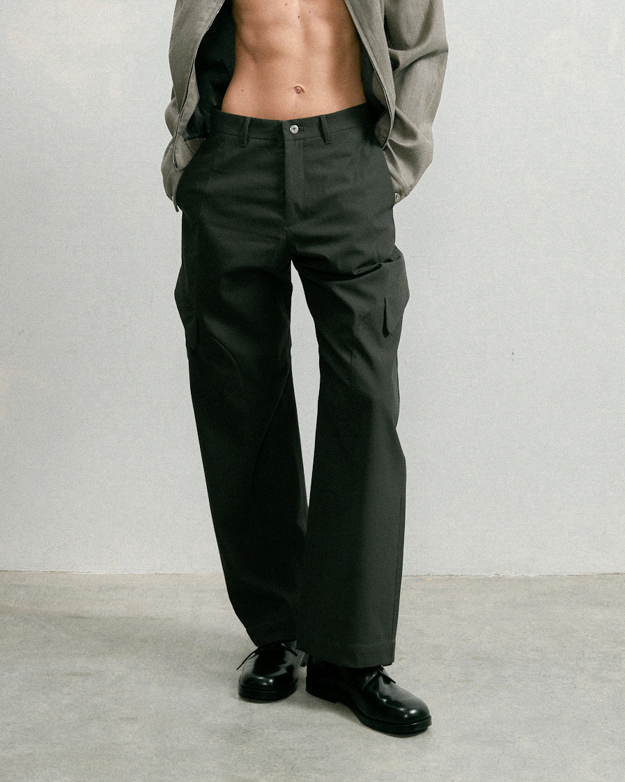 LUDOVICO TROUSERS IN SILICA DYED COTTON TWILL
