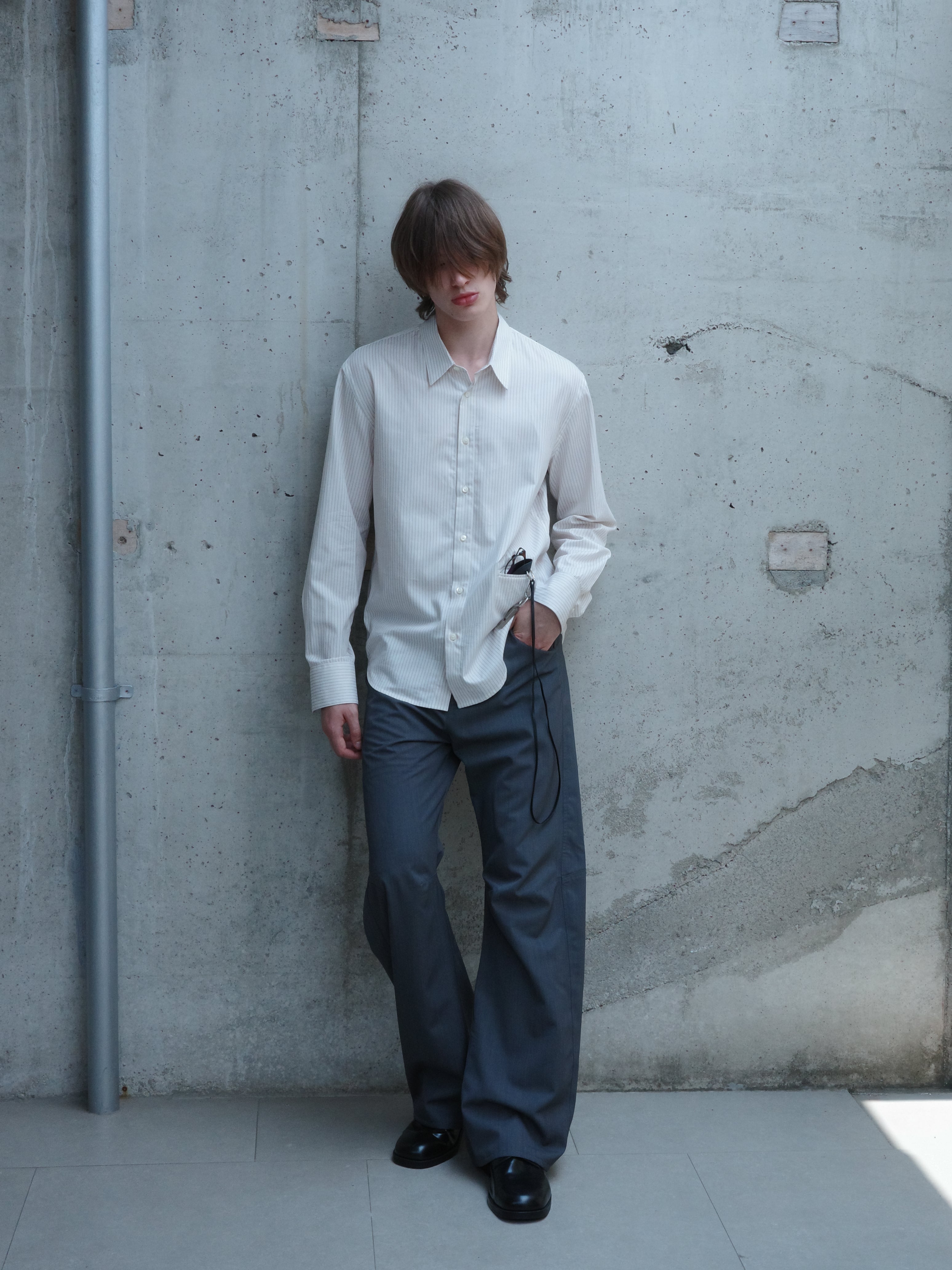 Jules Sculpted Trousers in Virgin Wool Blend