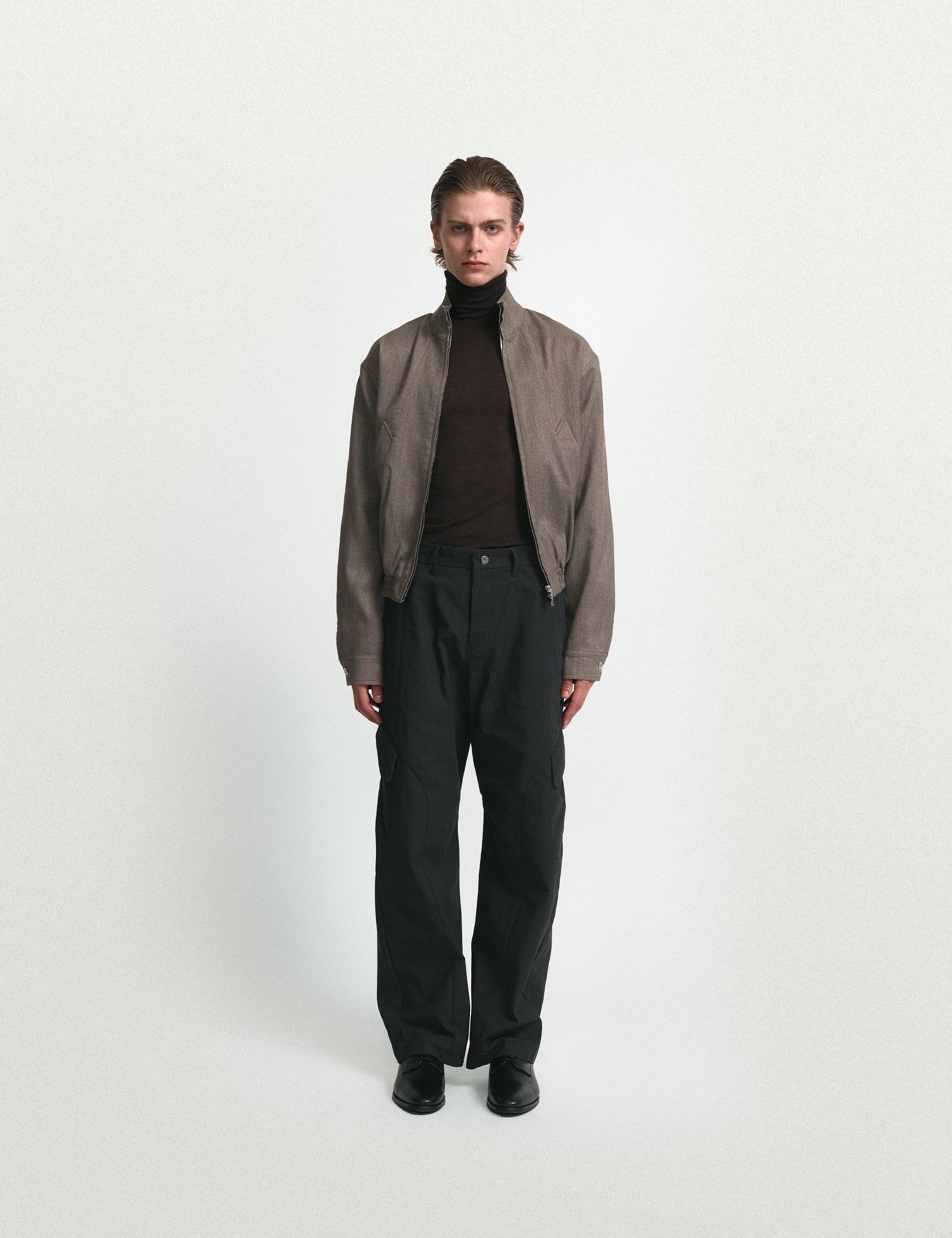 LUDOVICO BLOUSON IN DAWN WOOL AND SILK