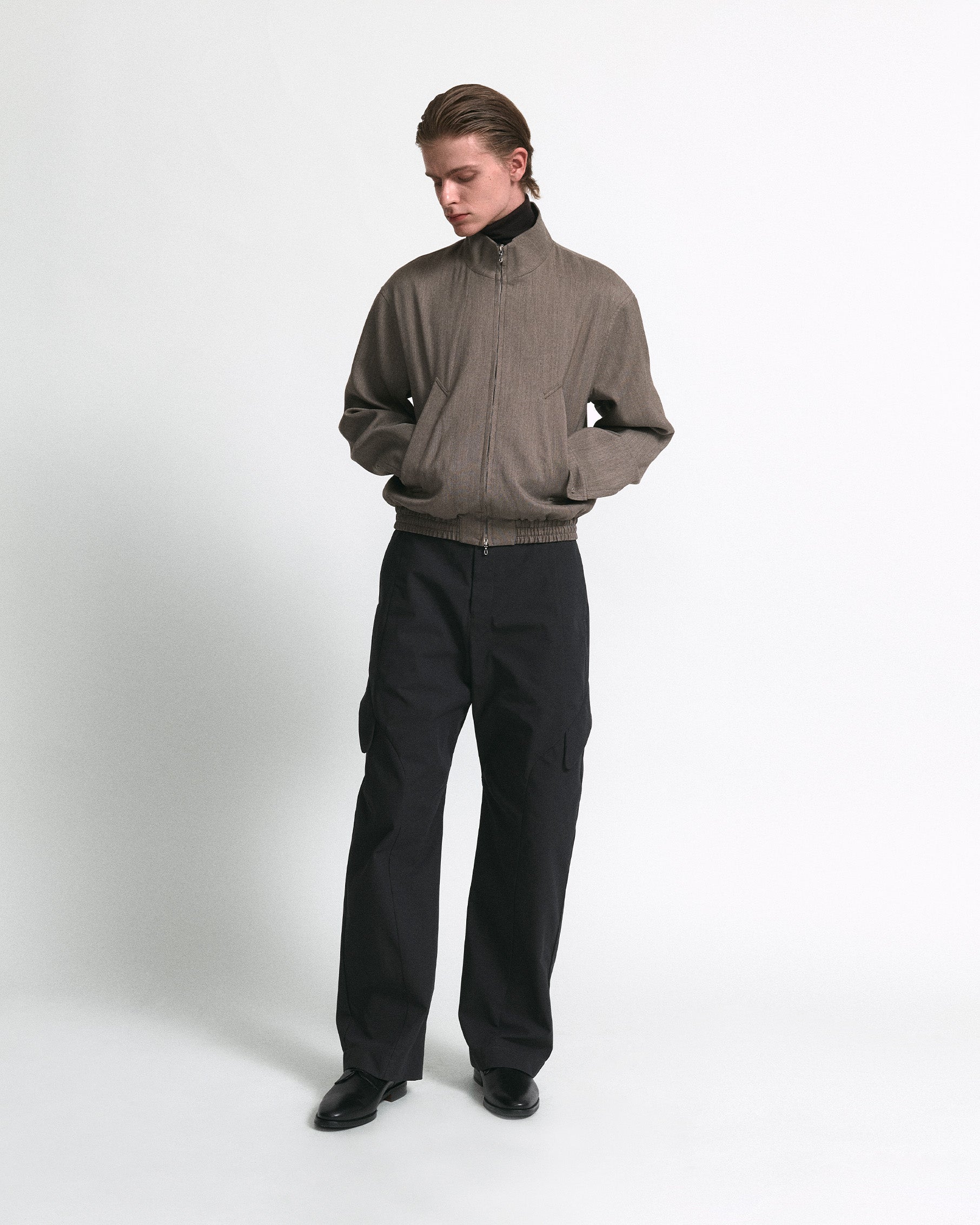 LUDOVICO BLOUSON IN DAWN WOOL AND SILK